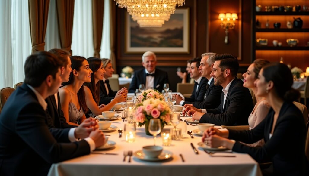 Les clés pour entamer une conversation captivante à table lors d’un dîner