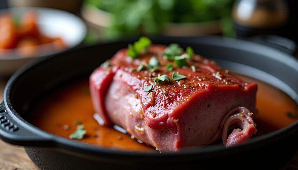 Les secrets pour réussir un rôti de porc fondant et savoureux en cocotte
