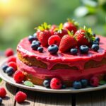 Dégustez un gâteau aux fruits rouges exquis, votre complice gourmand à emporter partout