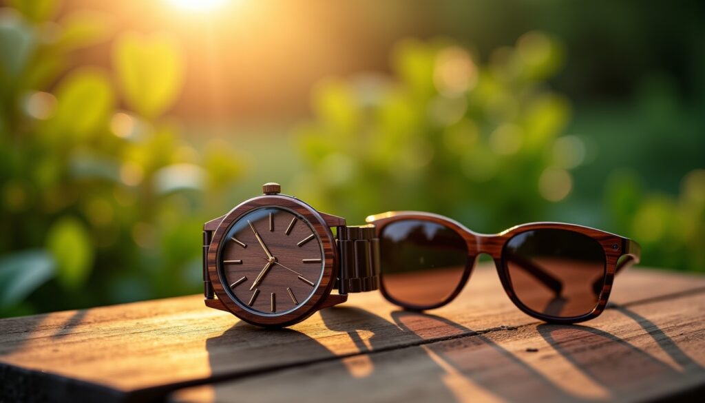Charme Bois : Explorez notre collection exclusive de montres et lunettes de soleil en bois véritable