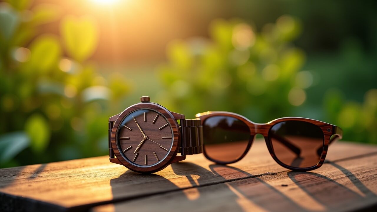 Charme Bois : Explorez notre collection exclusive de montres et lunettes de soleil en bois véritable
