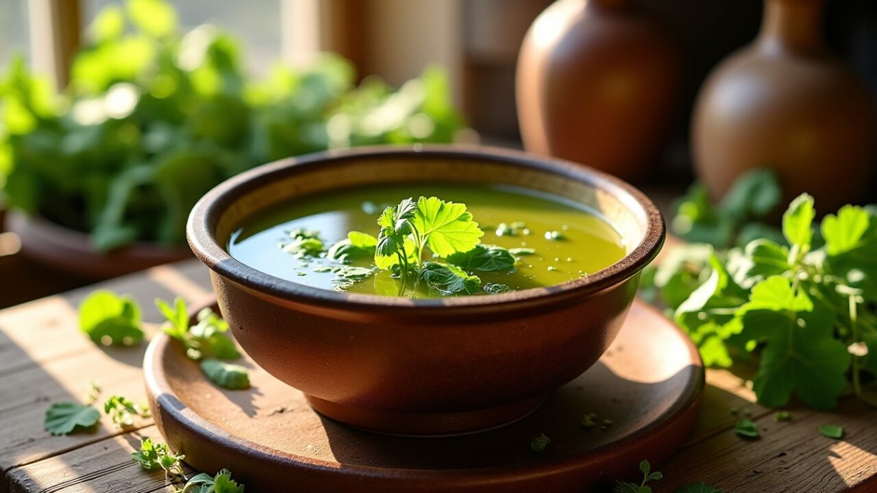 Soupe de printemps à l’oseille : une explosion acidulée pour régaler vos papilles