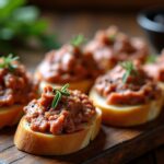 Crostini toscans rustiques au foie de volaille relevé d'une pointe de poivre