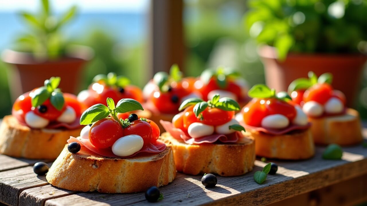 Crostini à l&rsquo;italienne : délices grillés aux parfums ensoleillés de la Méditerranée