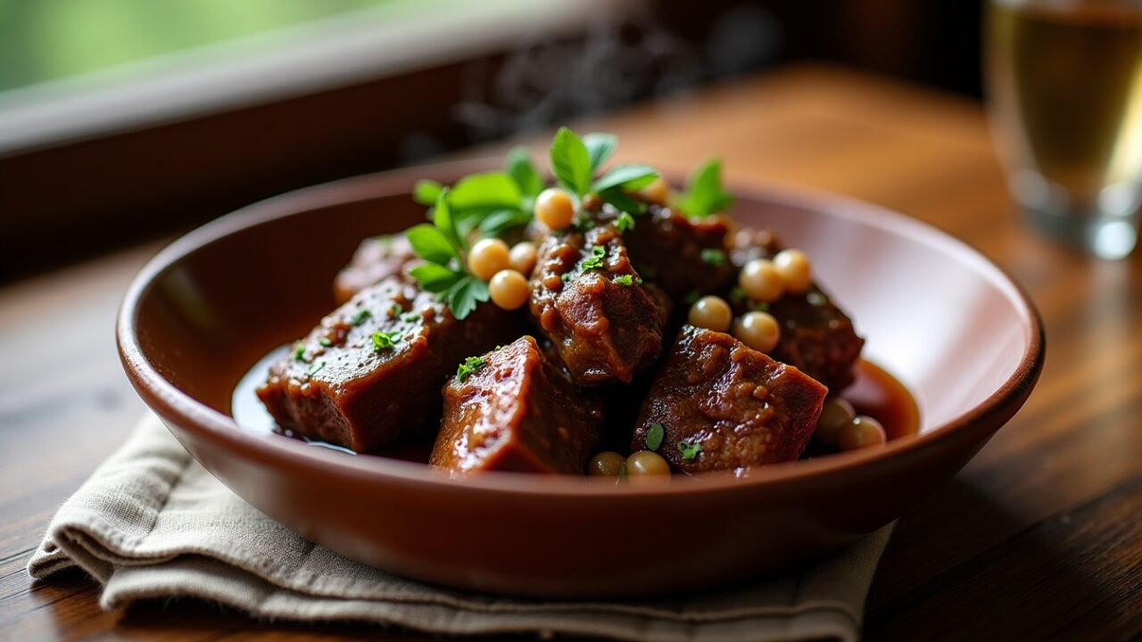 Délicieuse recette : joue de porc tendre mijotée au cidre pour un régal fondant