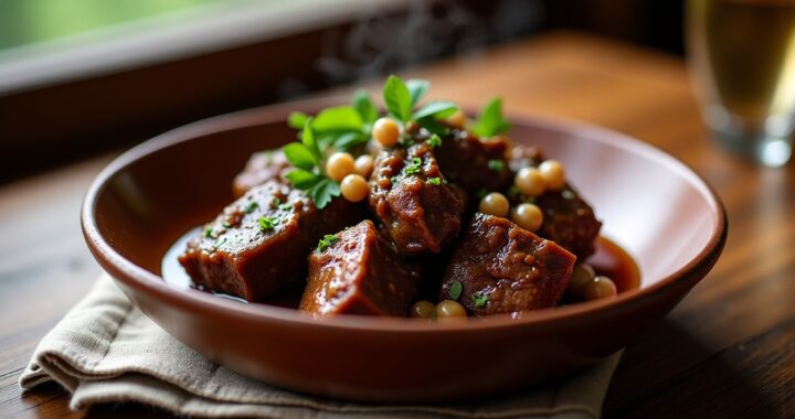 Délicieuse recette : joue de porc tendre mijotée au cidre pour un régal fondant