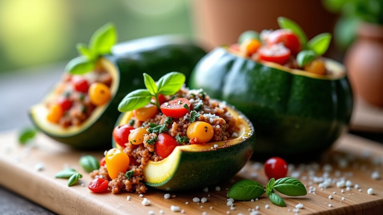Courgettes rondes farcies façon italienne : une explosion de saveurs méditerranéennes et une présentation surprenante
