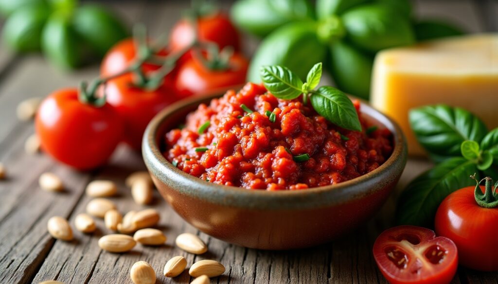 Pesto rouge : ingrédients essentiels et recette rapide pour un plaisir immédiat