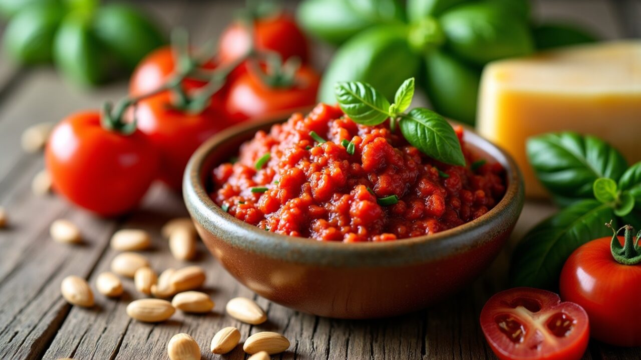 Pesto rouge : ingrédients essentiels et recette rapide pour un plaisir immédiat