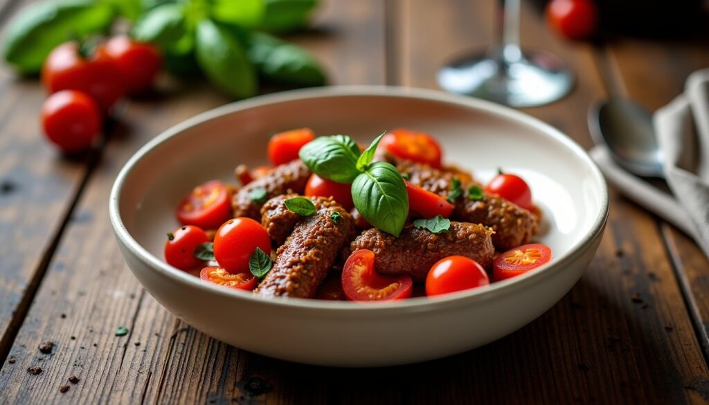 Chair à saucisse et tomate : une revisitaiton gourmande du classique italien