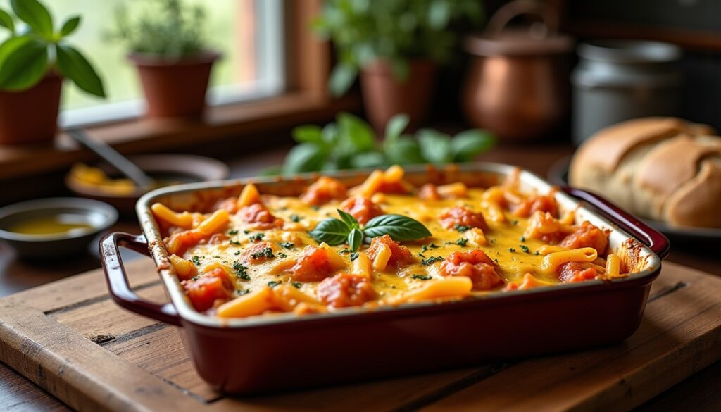 Gratin de pâtes à l'italienne : une recette conviviale, simple et pleine de goût