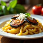 Casarecce alla Norma : délices siciliens aux aubergines rôties et ricotta salée